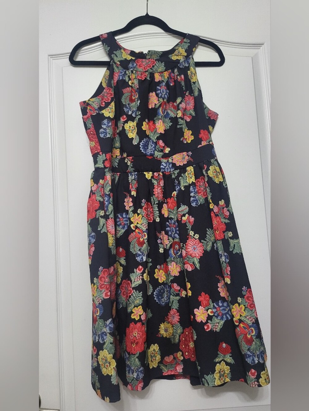 Black Floral Sleeveless Sundress